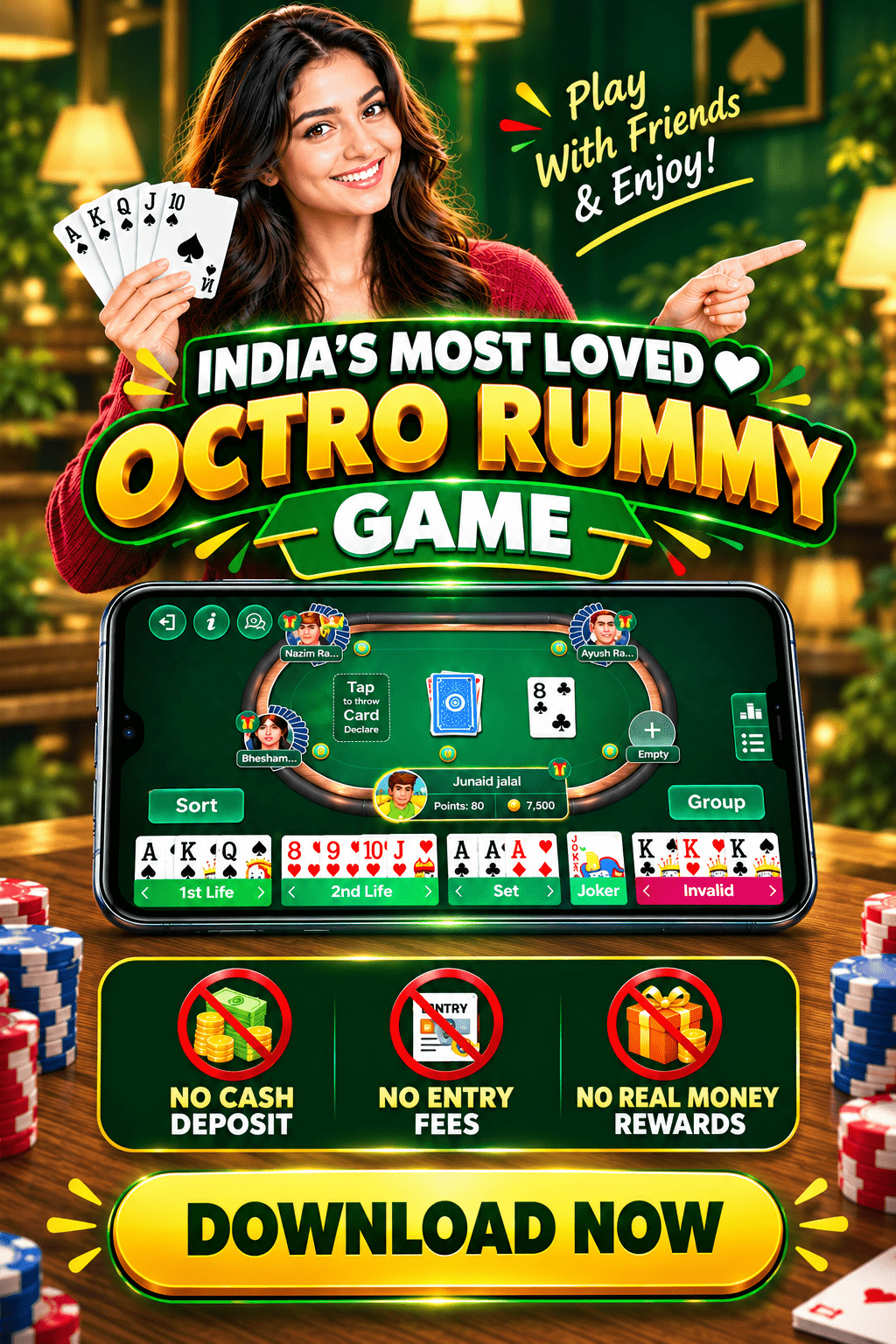 India's Most Loved Octro Rummy Game - Download Now